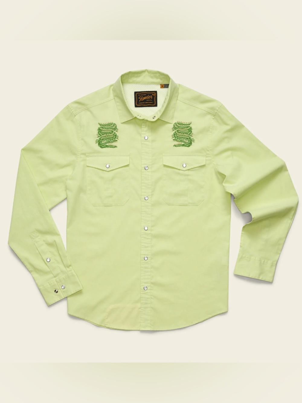 Howler Bros Men's XL Gaucho Snap Front Western Shirt Slithering Gators
